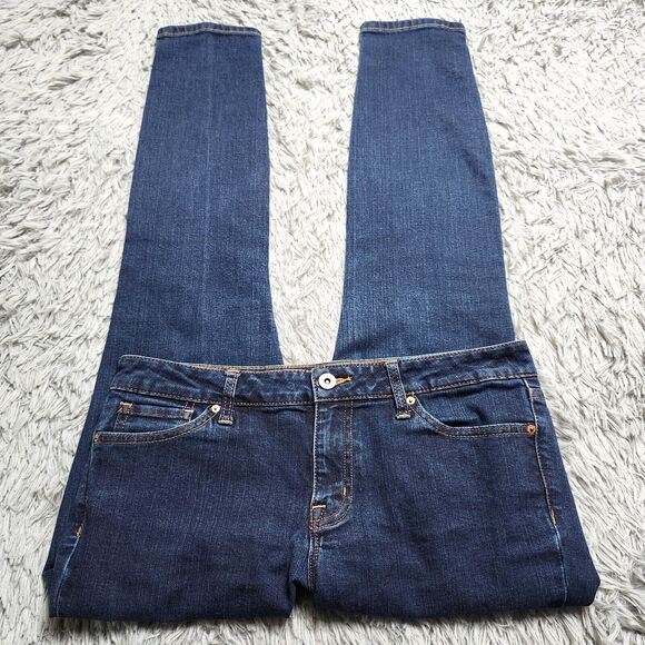 Tommy Hilfiger Jeans Womens Size 6 Regular 6R Skinny Fit Mid Rise Blue Dark Wash - Picture 3 of 12